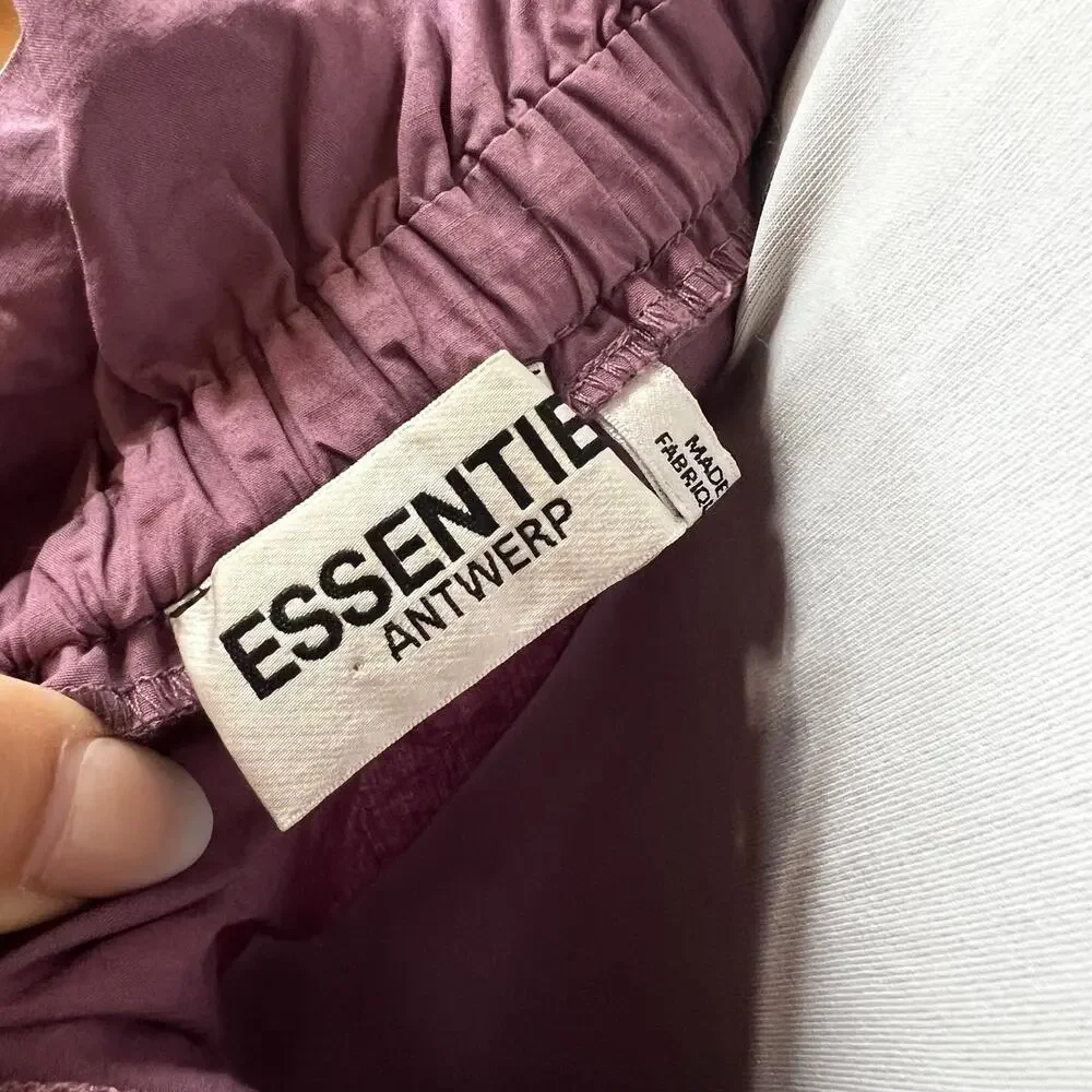 Essentiel Antwerp Bubu Elasticated Ruffle Top Dirty Purple cotton WOMENS 36 US 4
